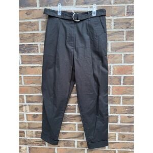 3.1 Phillip Lim Belted Pleated Carrot Pant Black P241-50399COU Womens Size 4 NEW
